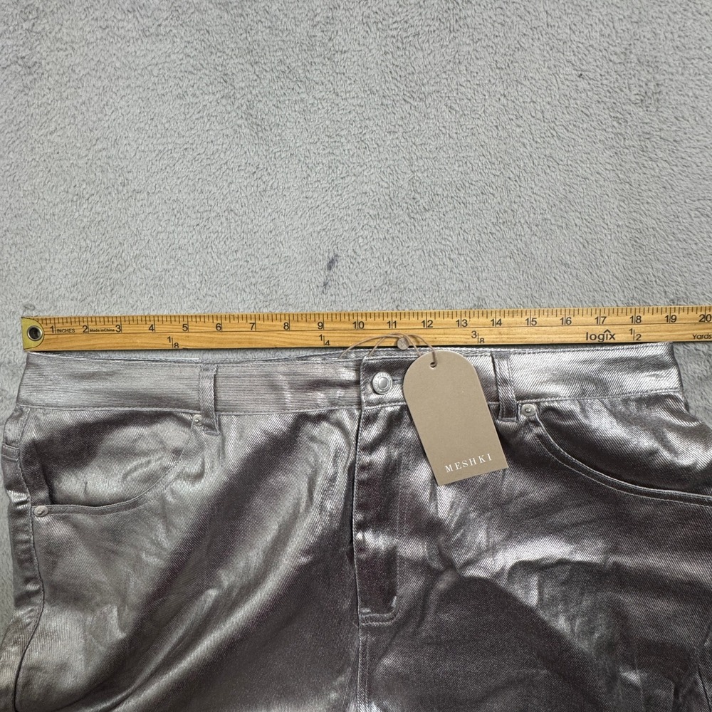 NWT Meshki Silver Women's Jeans‎ Size XXXL Wide Leg (W38in. x L29in.) BRAND NEW - Picture 10 of 14